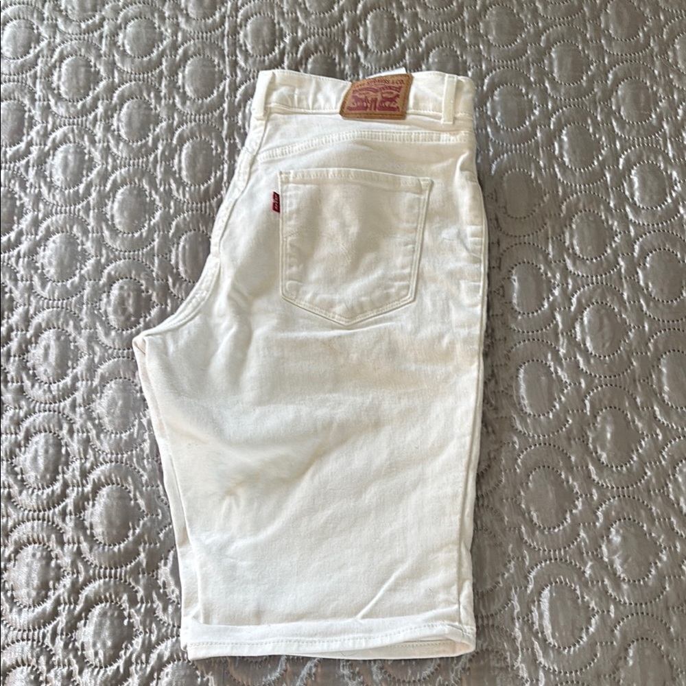 White Denim Shorts